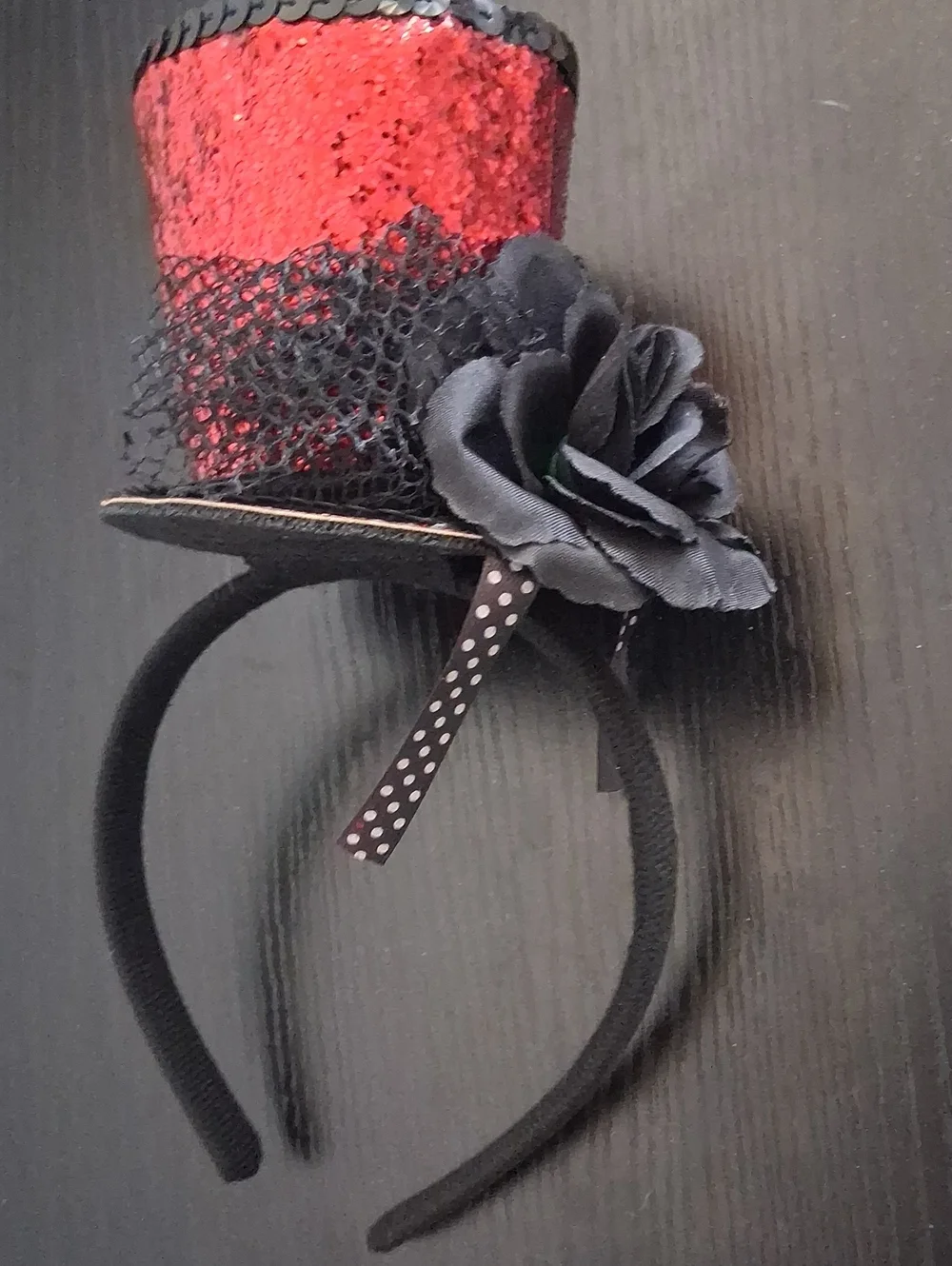 BLACK ROSE HEADBAND - Picture 3 of 6